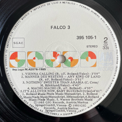 Винтажная виниловая пластинка LP Falco 3 (Испания 1985)