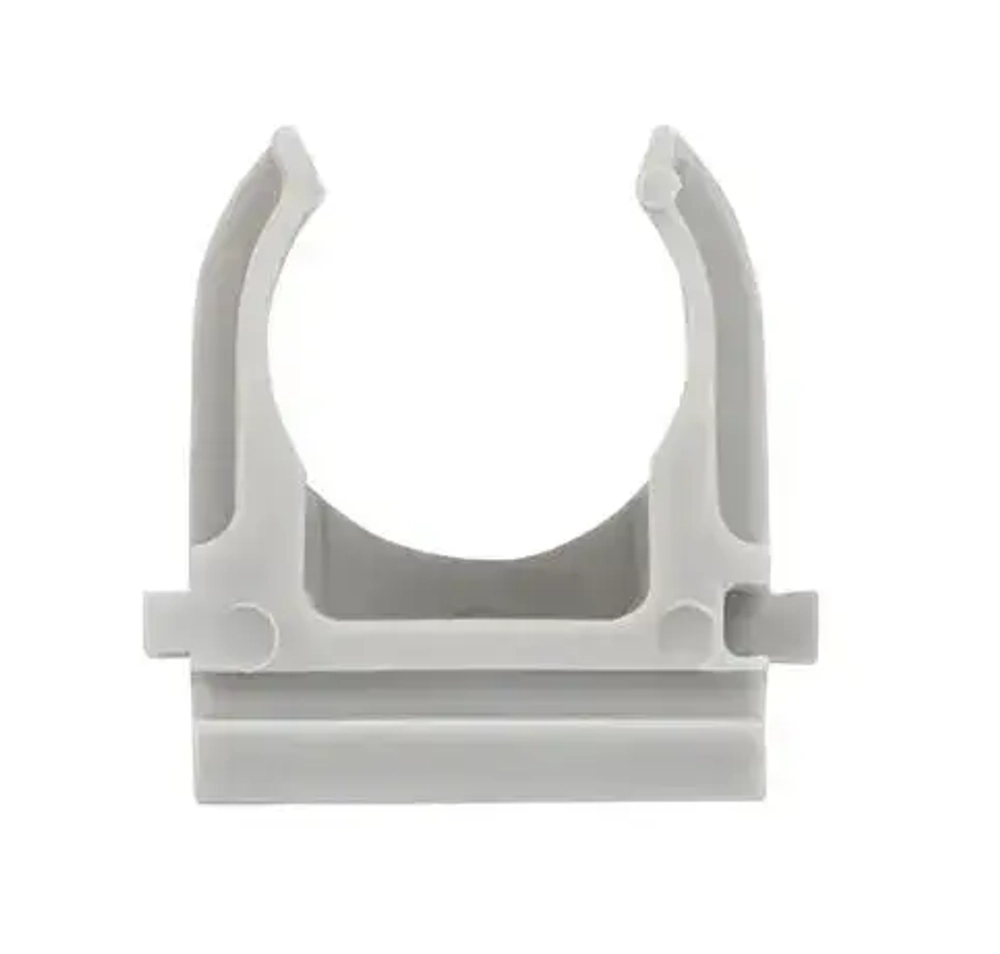 Крепеж для проводов, крепление для труб, гофры Клипса d16 серая КР-Р (100 шт. уп.)