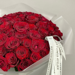 «Рубиновое сияние» Букет из 51 Красной розы 50 см