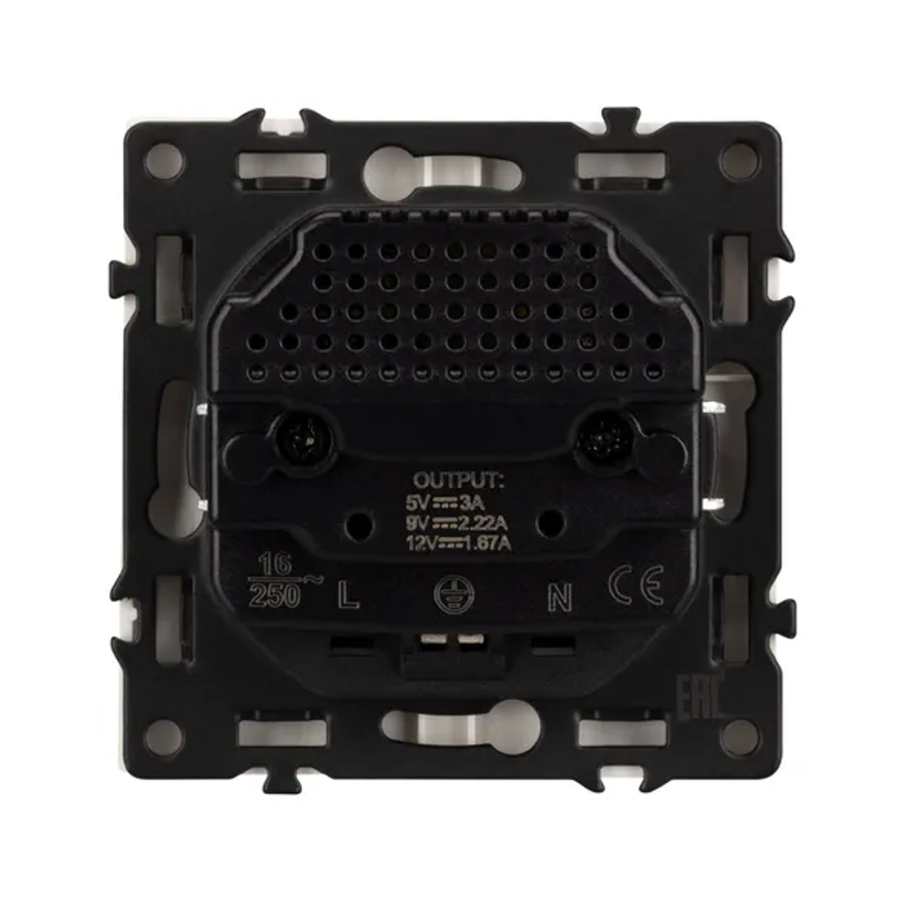 Механизм розетки с USB зарядкой SCT-NOBE-MUAC-SFPL-CA (230V, 16A) (Arlight, -) 059444