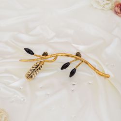 Ручка мебельная скоба Oliva Branch (Олива Бранч) левая Амбер