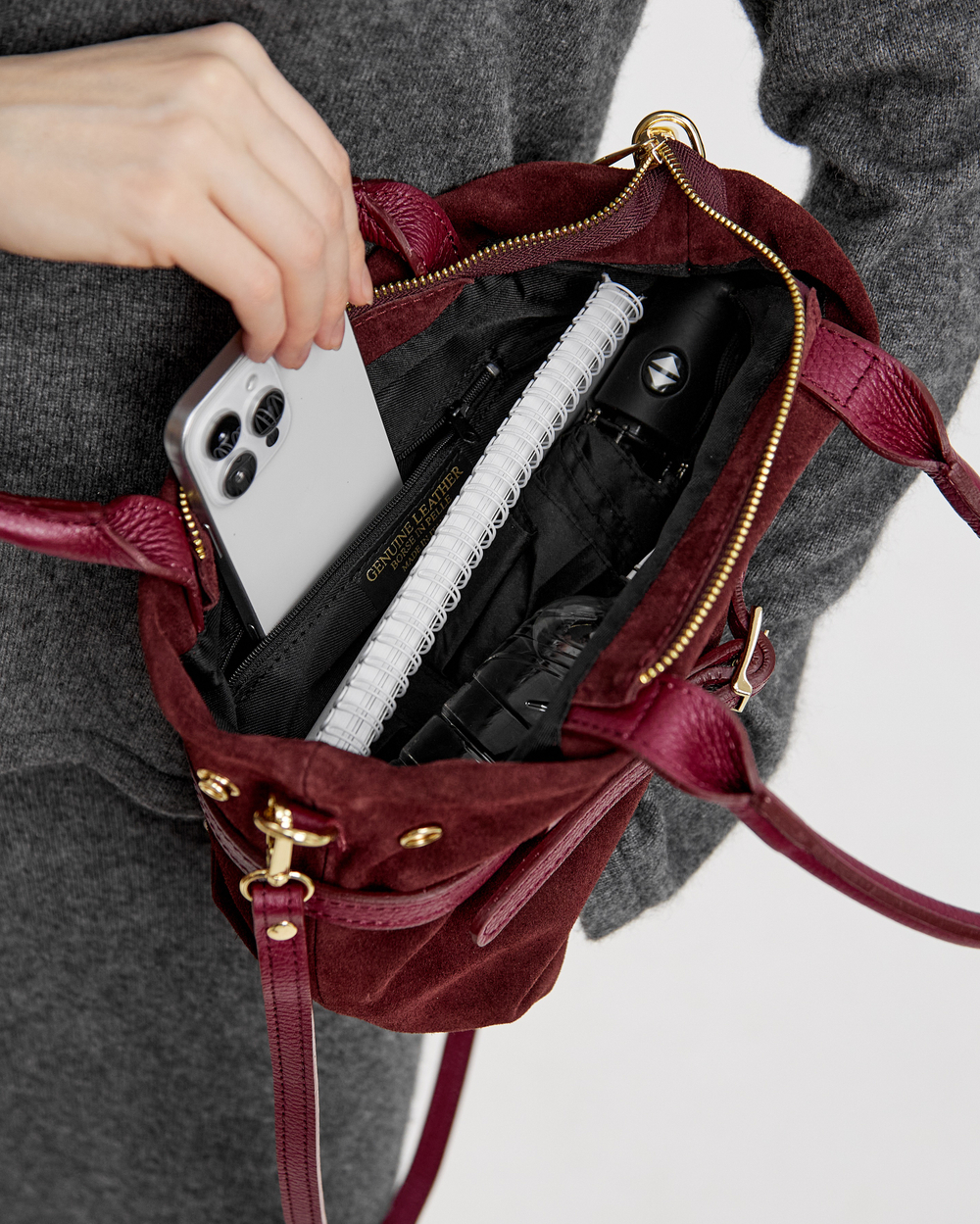 Сумка 589 15 бордовый