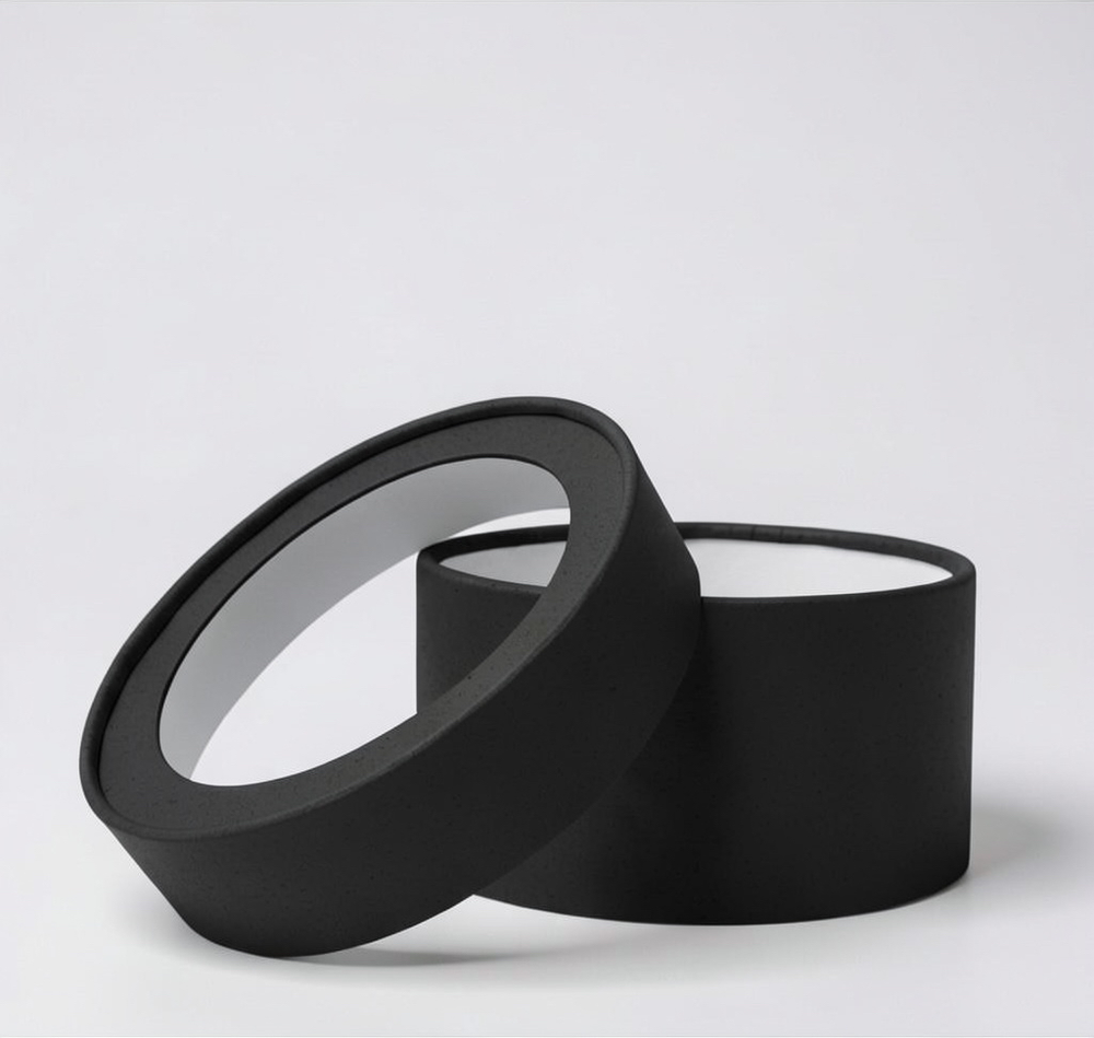 Бюджетная коробка с прозрачной крышкой(Ламинированная бумага) .Цвет:Черный.