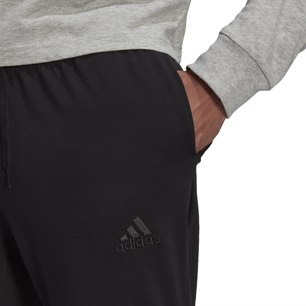 Мужские теннисные штаны adidas Essentials Single Jersey Tapered Elastic Cuff Logo Training Pants Men - Black