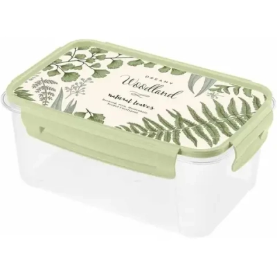 КОНТЕЙНЕР ДЛЯ ПРОДУКТОВ LOCK&OK С ДЕКОРОМ 1,1Л (Зеленый)