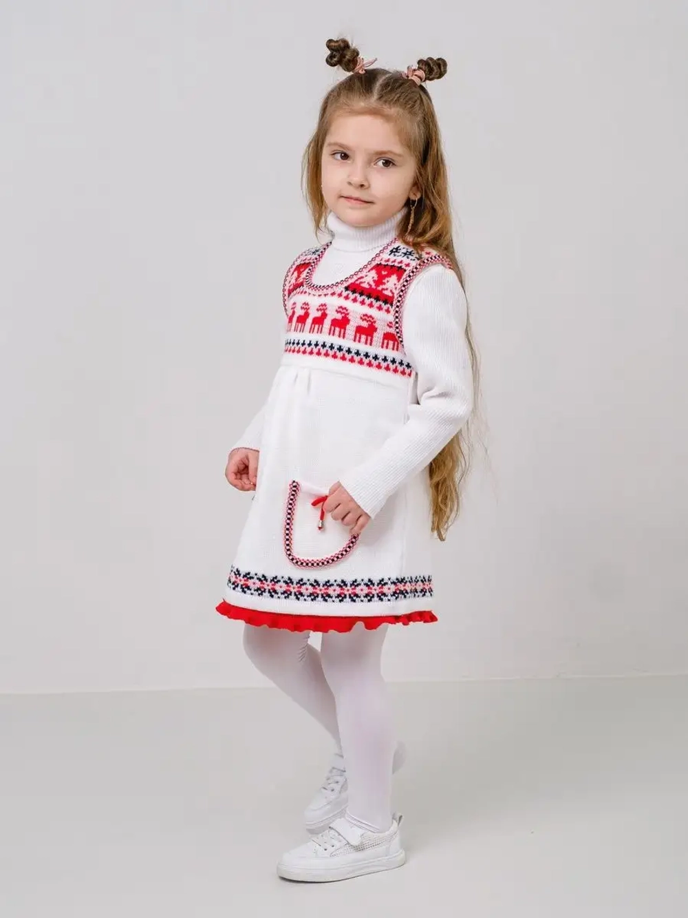 Сарафан вязаный для девочки