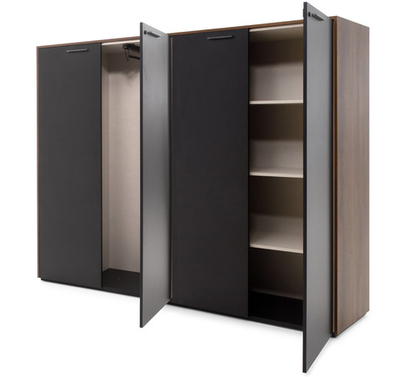 MURANO Шкаф д/бумаг+гардероб КАЛЬЯРИ/ЧЕРНЫЙ