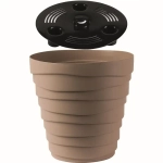 Кашпо для цветов пластиковое 3,5л d-19,7см «Бархан» Фраппе