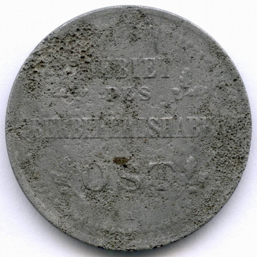 Германия 3 копейки 1916 A (Оккупация России). Железо VG