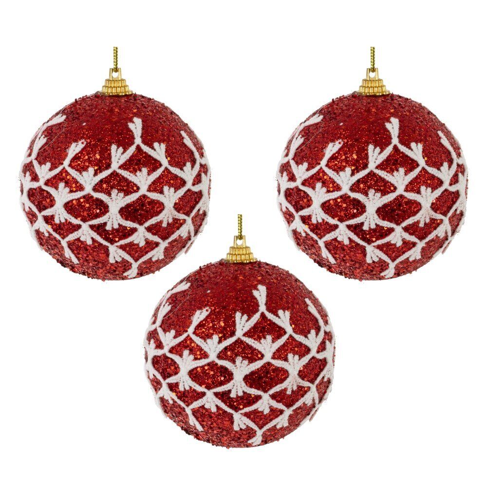 GAEM Набор из 3шт Украшение новогоднее "Шар", D 8 см, L23,5 W8 H8 см