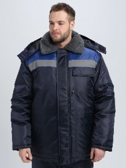 Куртка зимняя Бригада NEW (тк.Оксфорд), т.синий/васильковый