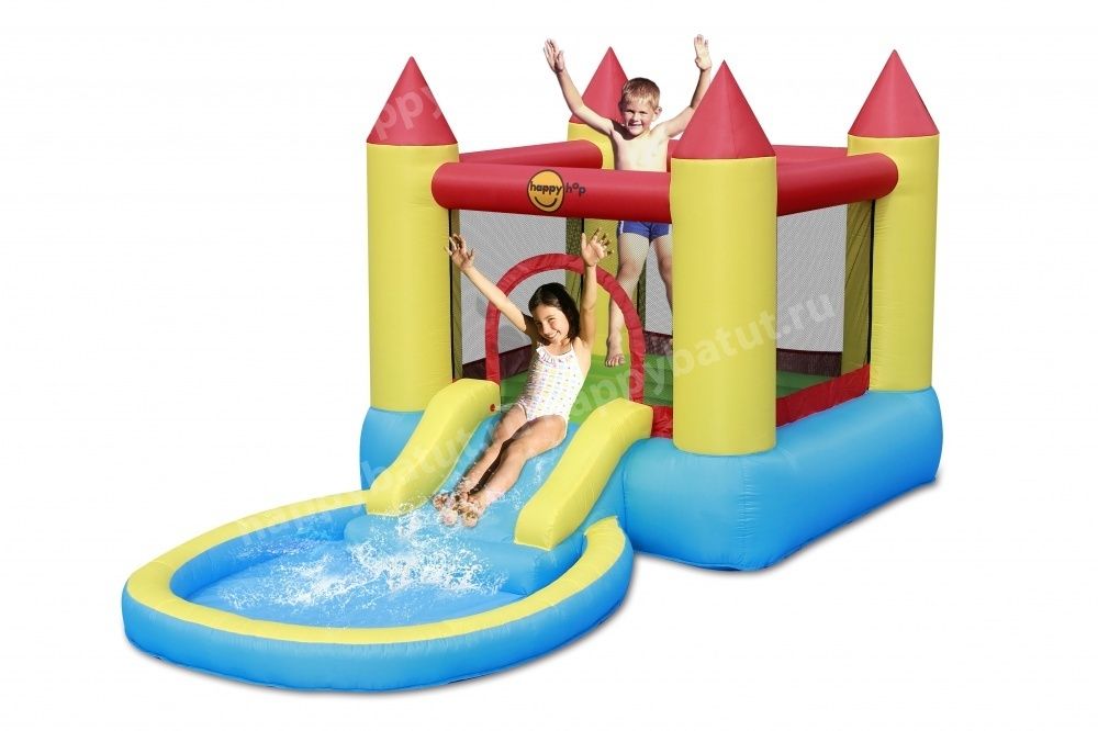 Надувной батут с горкой "Загадочный замок" HAPPY HOP 9820