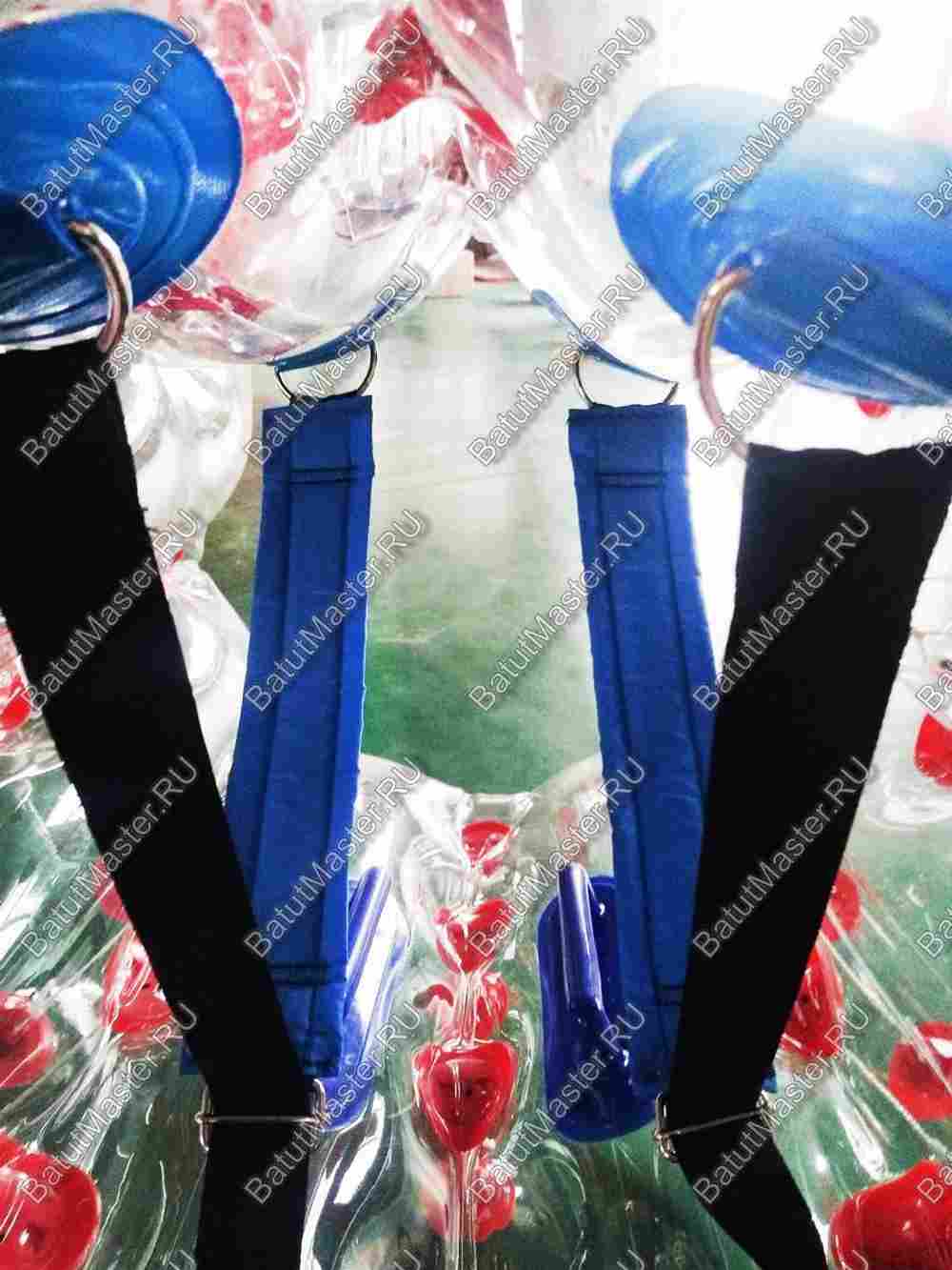 Бампербол ТПУ, диаметр 1,8 м, с красными держателями