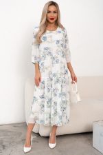 Платье Хелен (белый/цветы) Р11-2075/13 Nikol