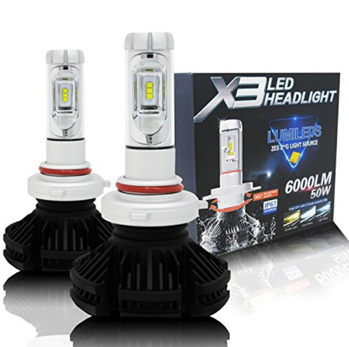 Комплект HB3 (9005) светодиодных ламп X3 Led Headlight HB3 (9005) 50W 6000Lm (2 шт. / комплект) 0.3 кг 16х15х7