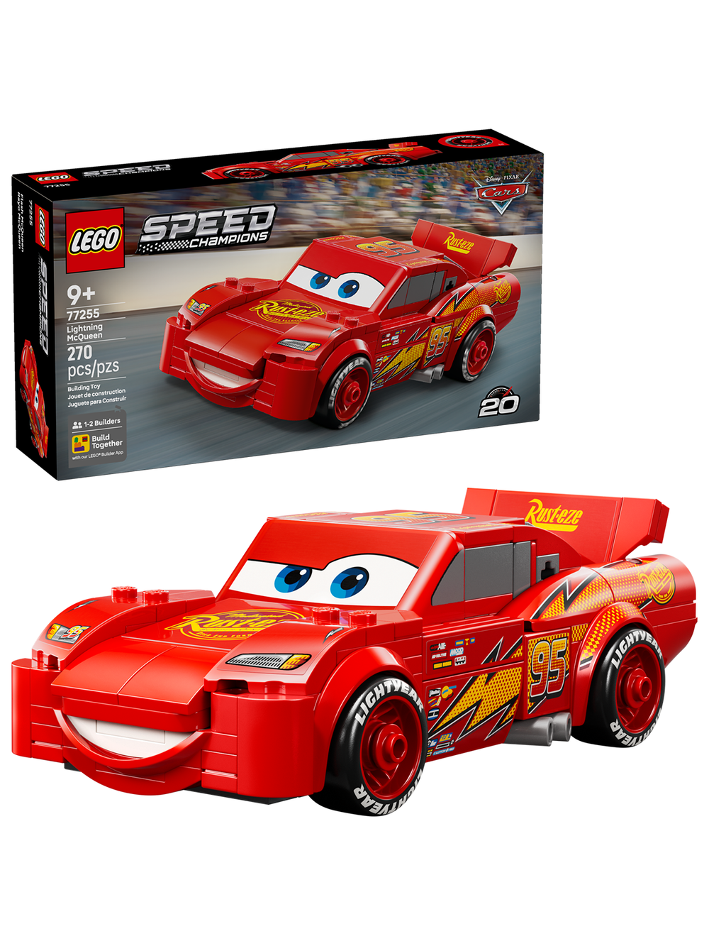 Конструктор Лего спид чемпионс Молния Маккуин 77255 | LEGO Speed Champions Lightning McQueen автомобиль 270 деталей 9+