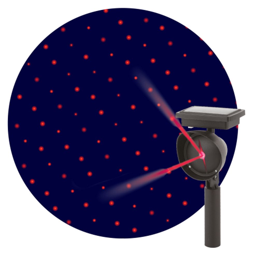 ERAPR024-01 ЭРА Садовый проектор на солнечной батарее, пластик, 34 см | Садовые декоративные светильники