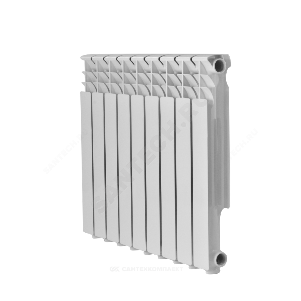 Радиатор алюминиевый Delta Plus 500 7 секций Qну=938 Вт RAL 9016 (белый) Ogint