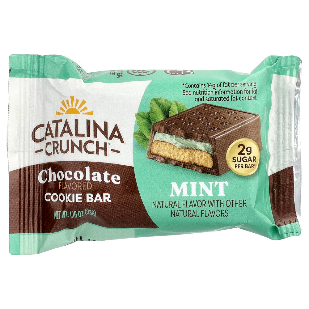 Catalina Crunch, Шоколадное печенье, мята, 4 плитки, 33 г (1,16 унции)