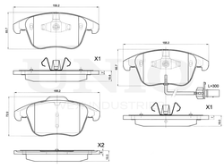 Колодки тормозные диск. передние с датчиком UNIO BRP-20290