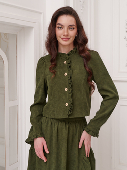 Жакет вельвет укороченный