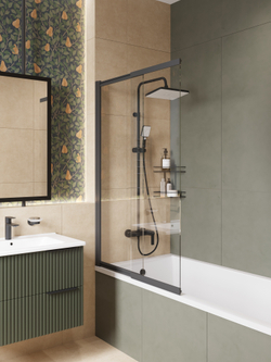 Полка для душа DIWO Смоленск П16146 угловая, подвесная, черный муар