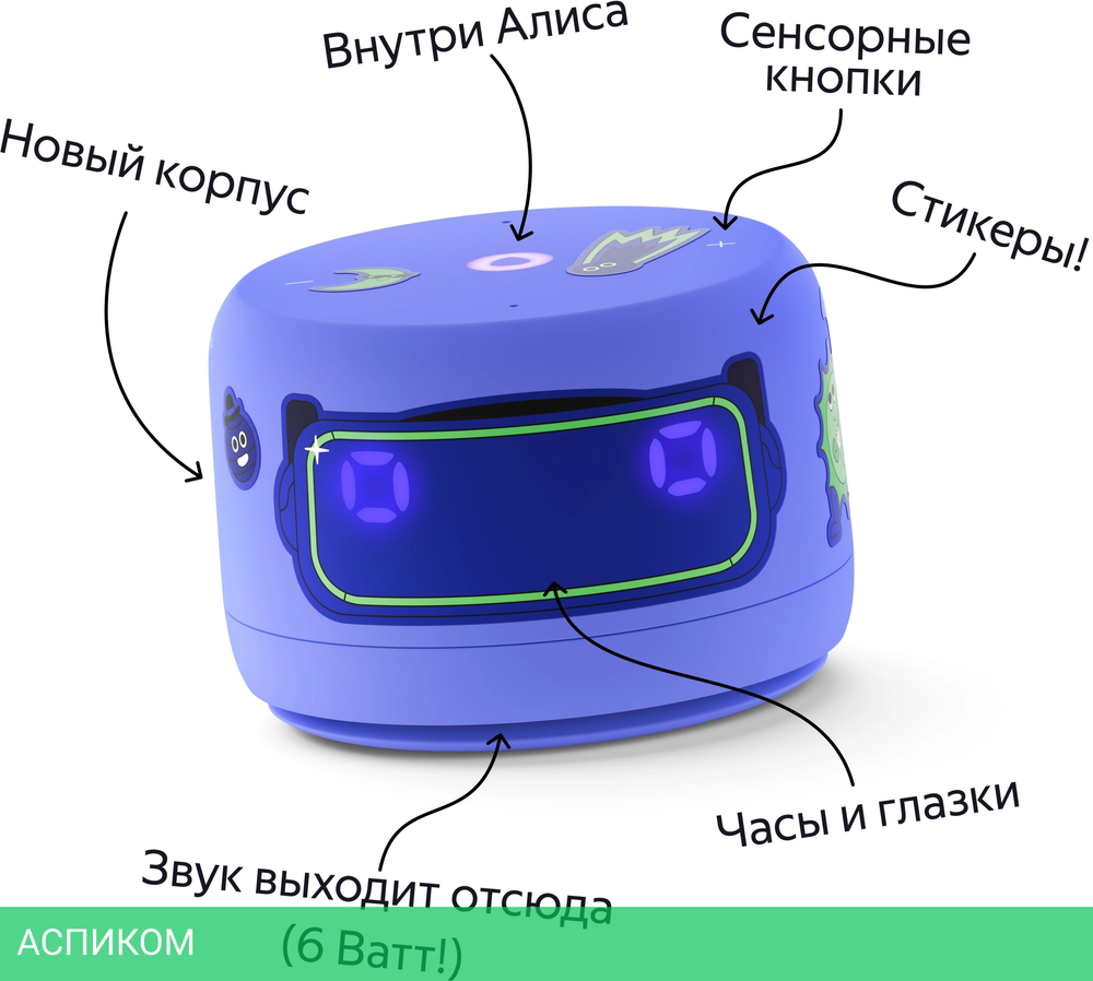 Умная колонка Яндекс Станция Лайт 2 фиолетовый (YNDX-00026VIO)