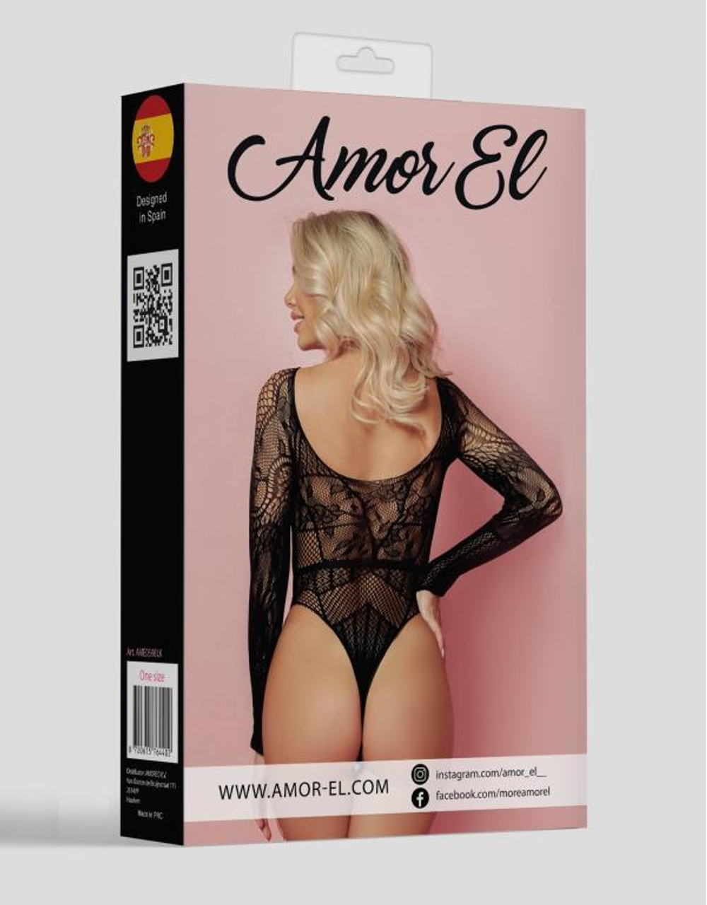 Сексуальное боди с длинными рукавами (Размер: S-M-L) (Цвет: черный)