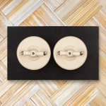 Рамка 2-х постовая, скрытый монтаж, Шедель Форест, дерево, цвет Угольно-черный BF7-620-119