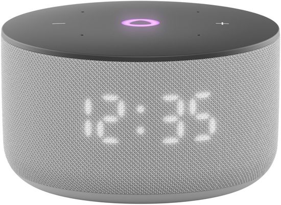 Умная колонка Яндекс Мини 3 с часами, серый