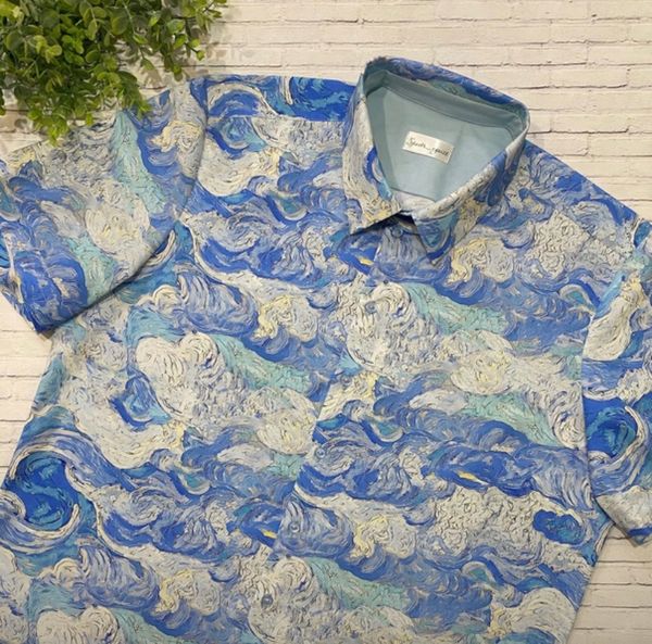 Ван Гог светлый , хлопок Handmade Fabrics 3