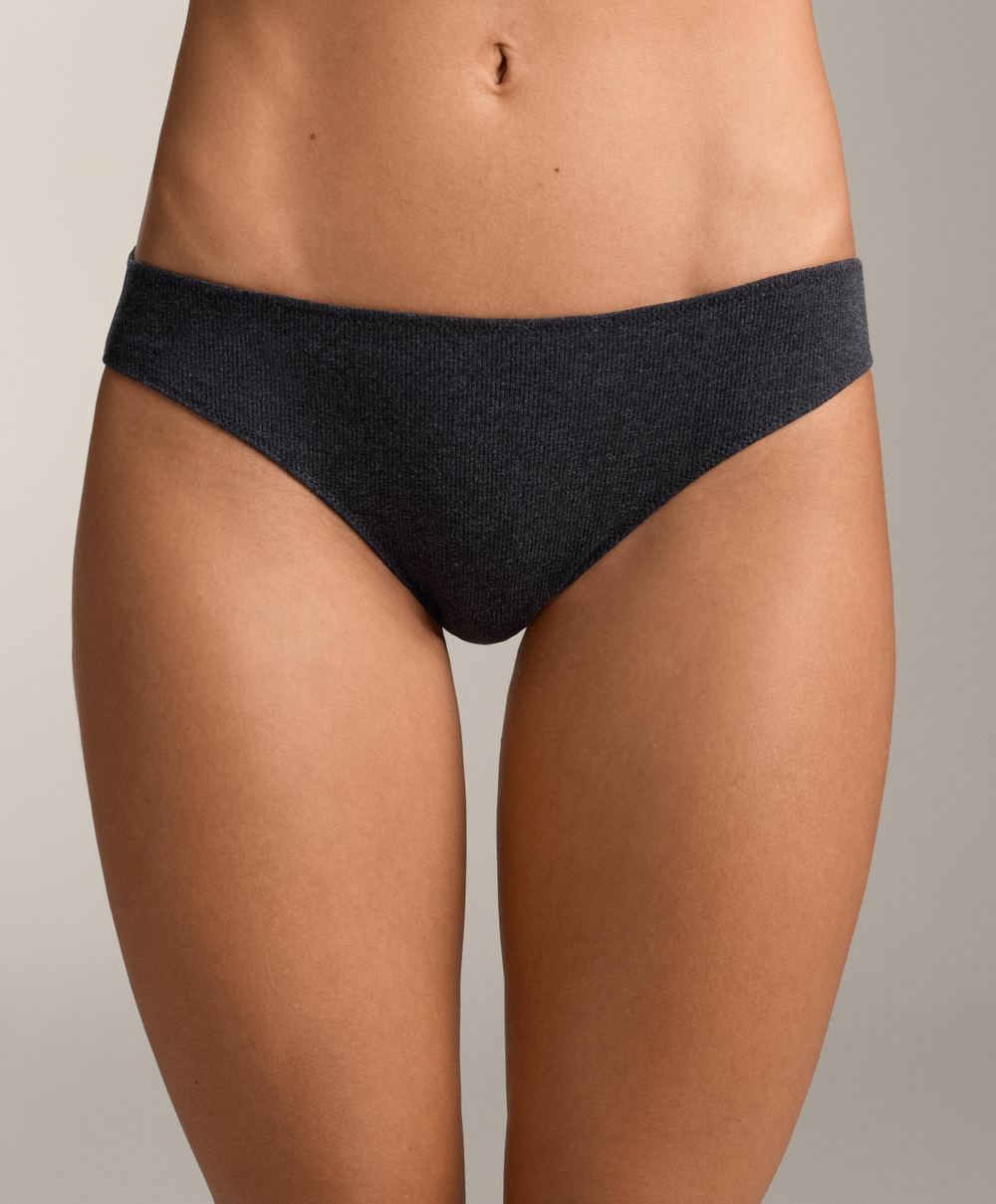 OYSHO Набор из 5 пар классических трусов из хлопковой смеси, серый меланж