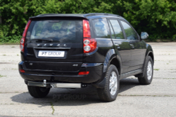 Фаркоп PT GROUP /съемный квадрат/ с нержавеющей накладкой для HAVAL H5 2020-/ DW Hover H5 2010-(паспорт и сертификат в комплекте)(без электрики) арт.HVH-10-991124.00