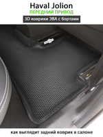 Автомобильные коврики ЭВА с бортами для Haval Jolion (21-н.в.) передний привод