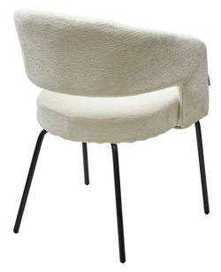Стул SNUG 3018-01 белый, шенилл / черный каркас, ®DISAUR