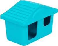 Homepet Домик малый пластиковый для грызунов, бирюзовый, 11 х 8 х 7 см