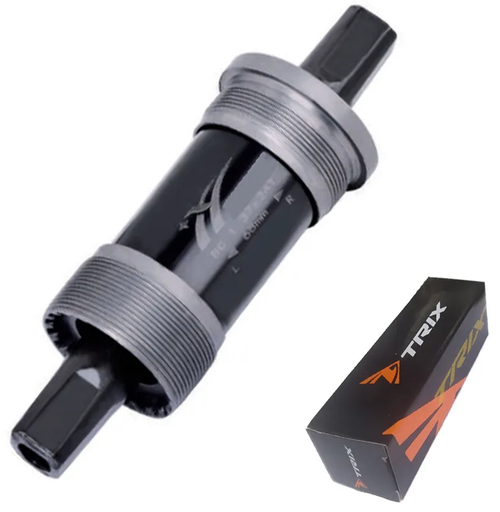 Каретка-картридж TRIX стальная, под стакан 68мм, квадратный вал, 121.5мм х1,37"х24, черная