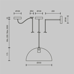 Подвесной светильник Maytoni MOD168PL-01BG