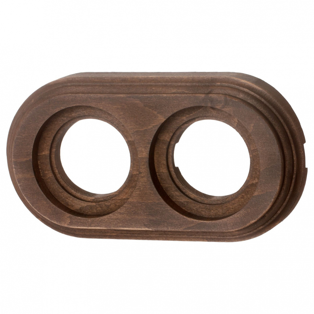 Рамка 2 постовая для открытой проводки (Старое дерево на бревно 220 мм) BFC22-620-17