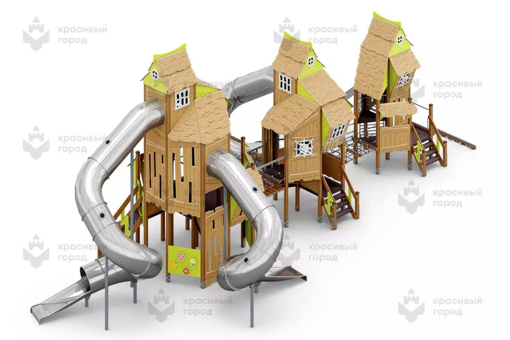 Игровой комплекс Небесное дерево тип-1 с канатным переходом