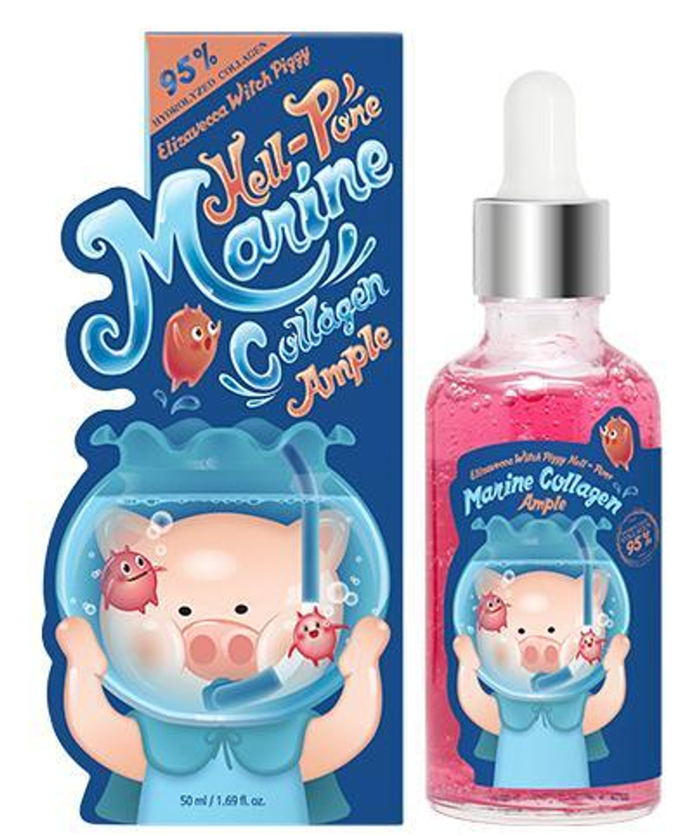 Сыворотка для лица Elizavecca Witch Piggy Hell-Pore Marine Collagen Ample, 50 мл