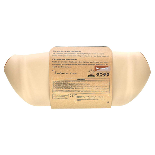 KeaBabies, силиконовые нагрудники для кормления, для детей 6–36 месяцев, терракотовый, 2 шт.