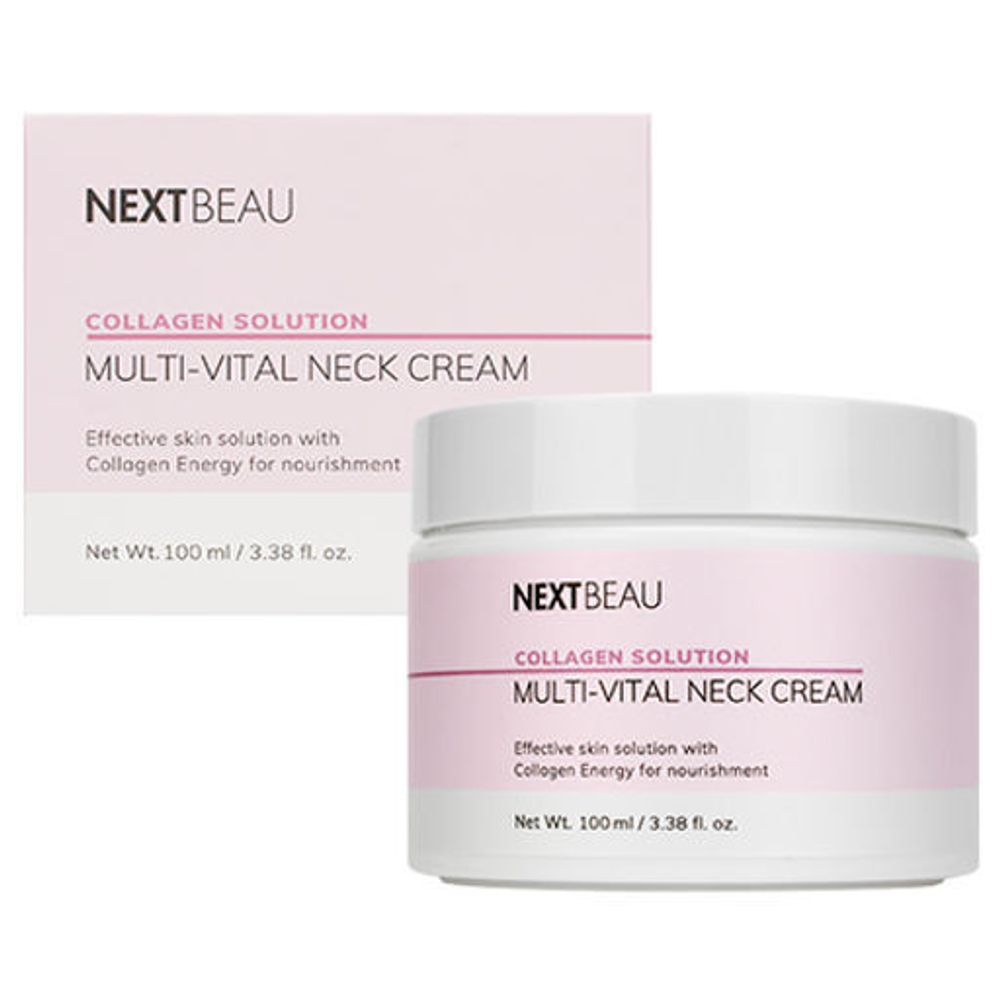 Крем для шеи с гидролизованным коллагеном NEXTBEAU Collagen Solution Multi-Vital Neck Cream 100 мл