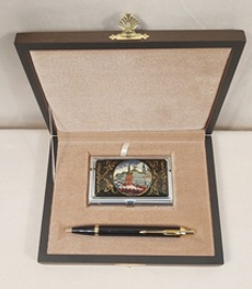 Набор "Москва" №1 визитница персональная, ручка