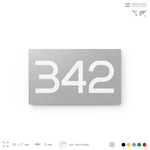 Номер на дверь 342, табличка на дверь для офиса, квартиры, кабинета, аудитории, склада, серая 120х70 мм, Айдентика Технолоджи