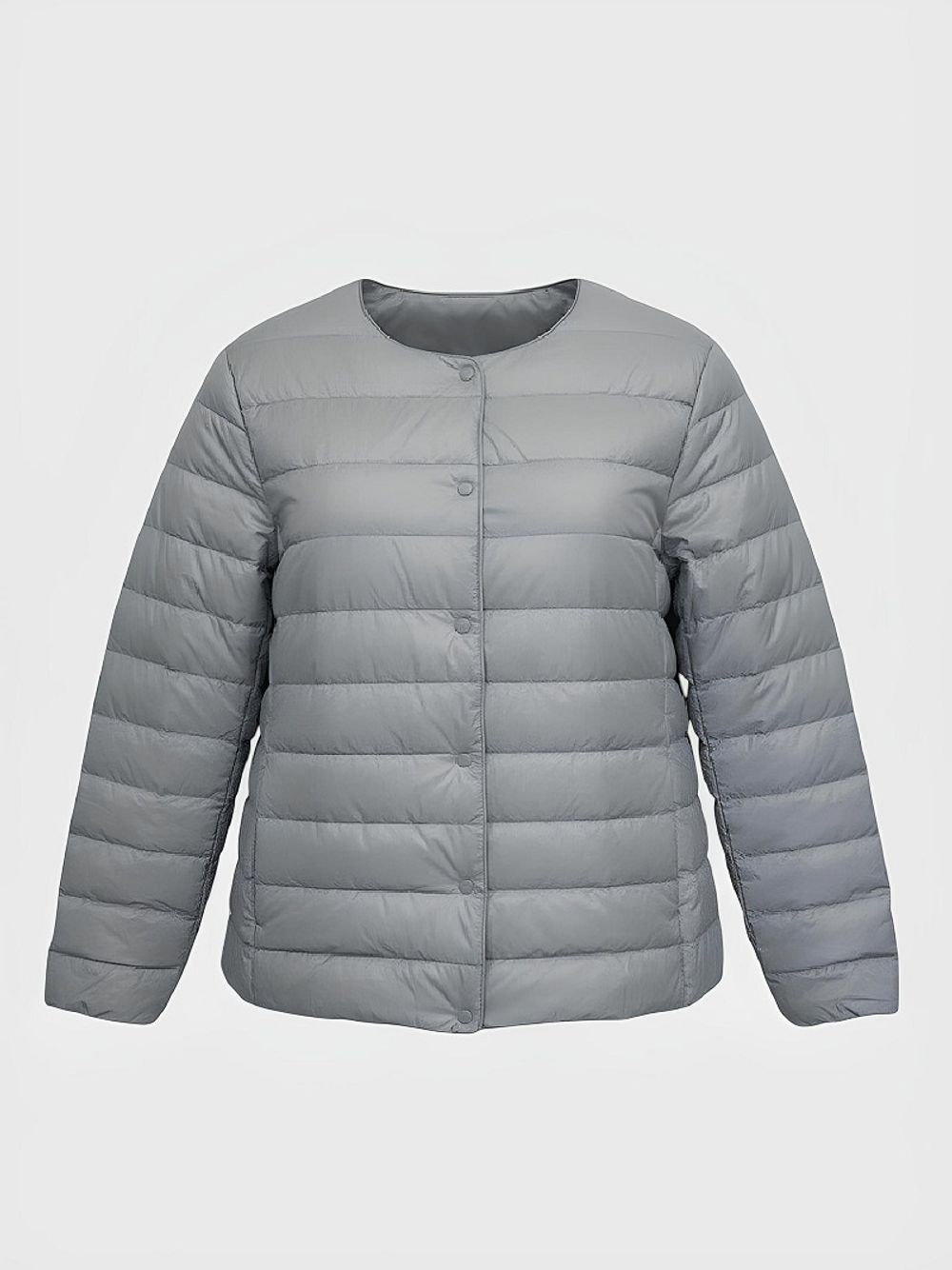 Куртка тонкая пуховая серая