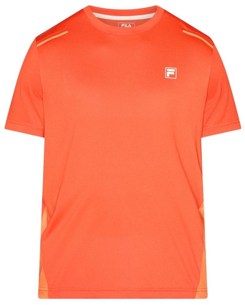 Мужская теннисная футболка Fila Jakub - grenadine/flame