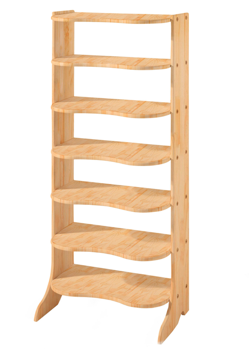 Обувница деревянная Твист из массива сосны, лакированная