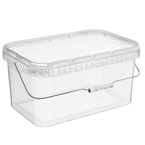 Ведро с ручкой 11л. 366*243, ПРЯМОУГ с крышкой. 20шт/упак (Альянс упак)