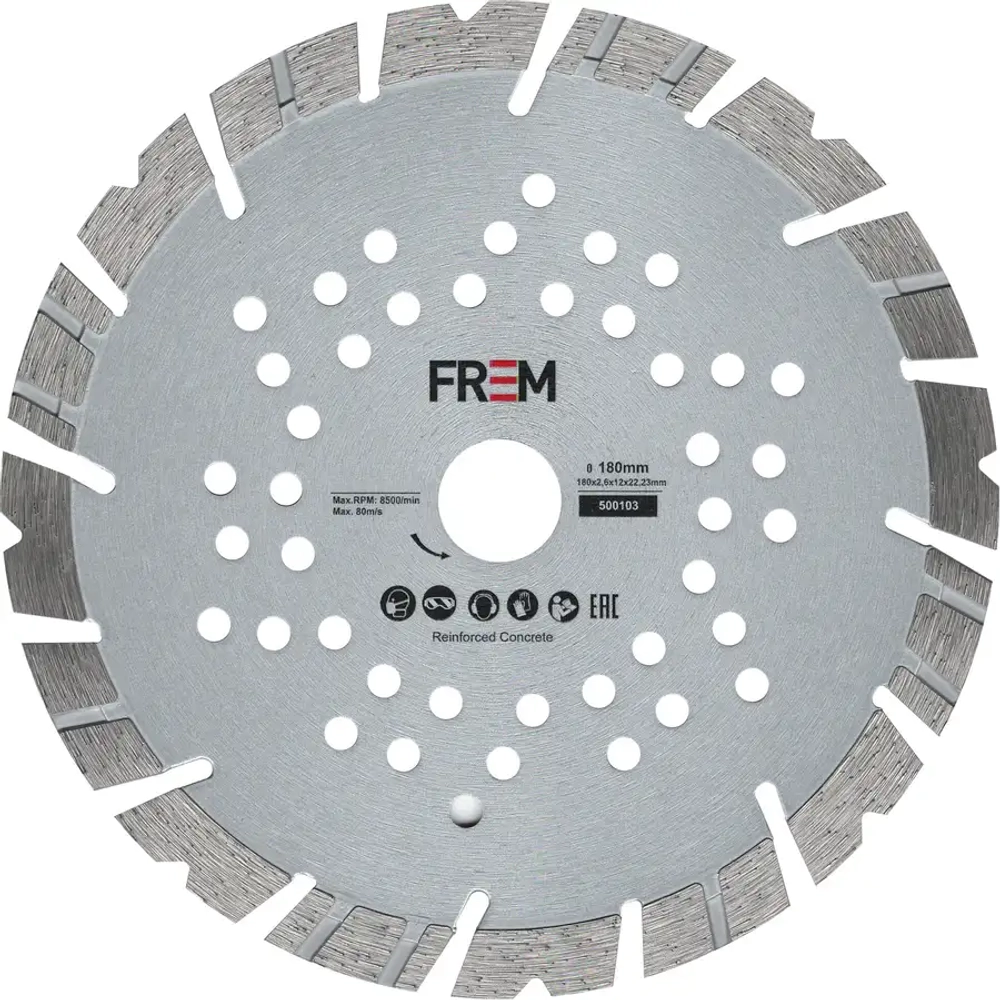 Алмазный отрезной диск 180x22.23x2.6 FREM 500103